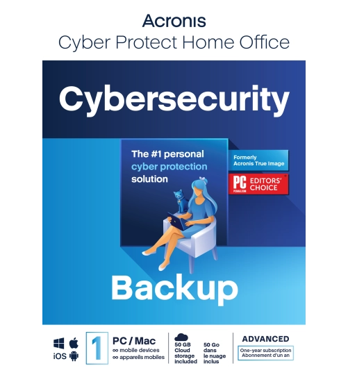 Acronis Cyber Protect Home Office Advanced 2026 | 1 PC | 1 Jahr | 50 GB Cloud-Backup