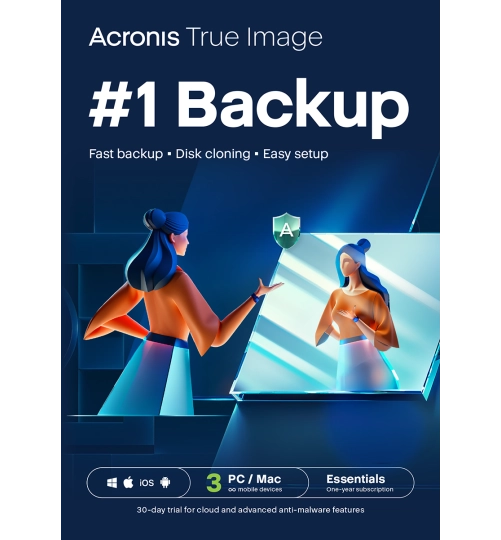 Acronis True Image Essentials | 3 PC | 1 Jaar
