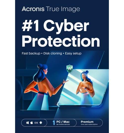 Acronis True Image Premium | 1 PC | 1 Jaar | 1 TB Cloudopslag