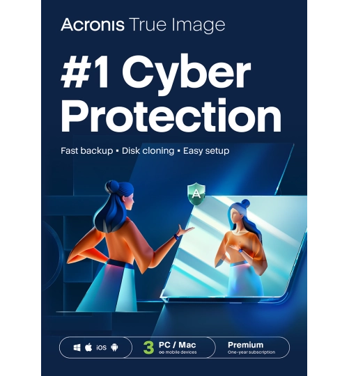 Acronis True Image Premium | 3 PC | 1 Jaar | 1 TB Cloudopslag