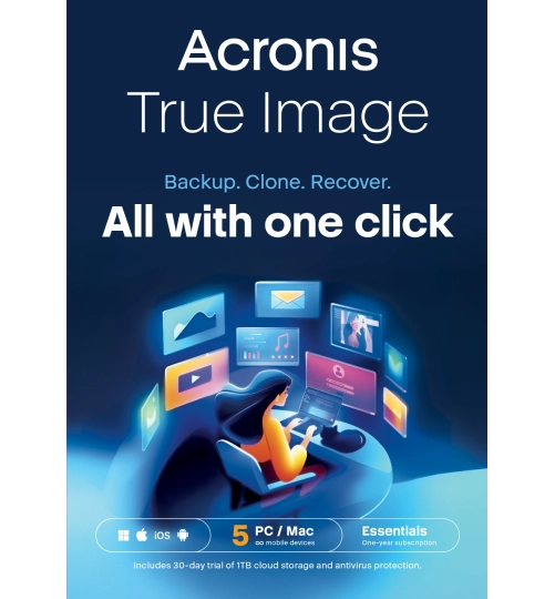 Acronis True Image Essential | 5 PC | 1 year