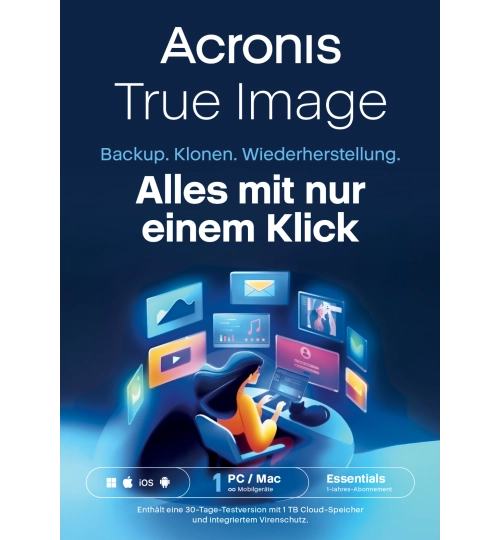 Acronis True Image Essentials | 1 PC | 1 Jahr
