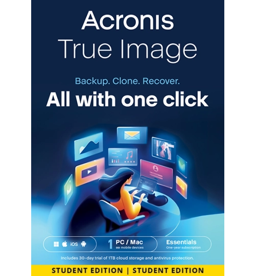 Acronis True Image Essentials Student | 1 PC | 1 Year
