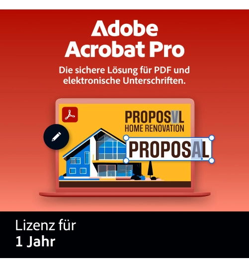Adobe Acrobat Professional | 1 Benutzer | 1 Jahr | Windows | Mac