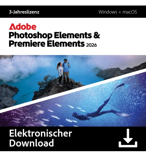 Adobe Photoshop Elements + Premiere Elements 2026 | Windows & MacOS
