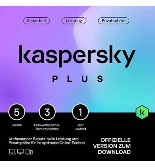 Kaspersky Plus | 5 Geräte | 1 Jahr | Benelux