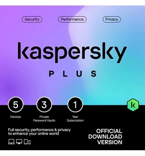 Kaspersky Plus | 5 Apparaten | 1 Jaar | Benelux