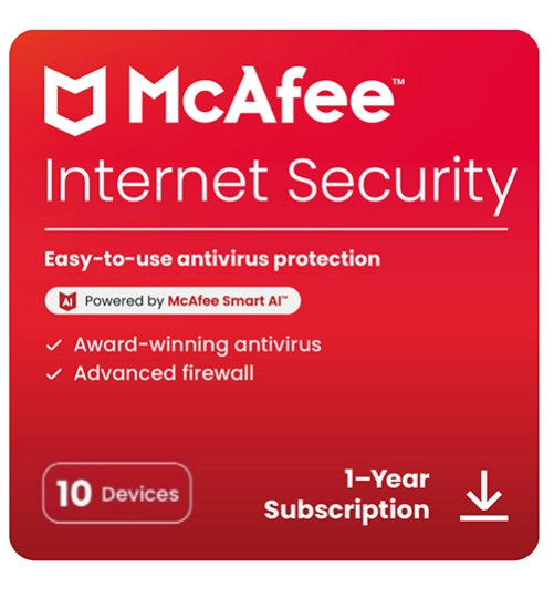 McAfee Internet Security | 10 Devices | 1 year