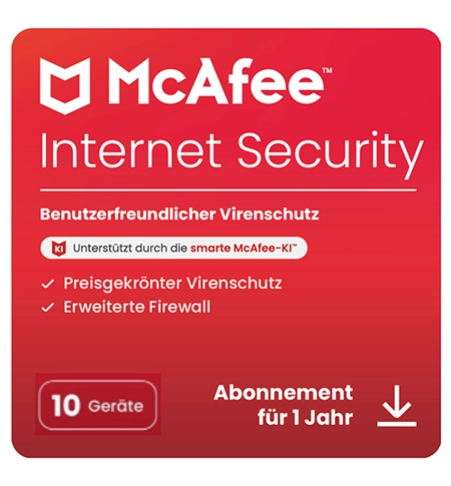 McAfee Internet Security | 10 Geräte | 1 Jahr