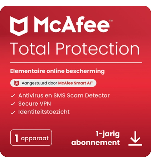 McAfee Total Protection | 1 Apparaat | 1 Jaar
