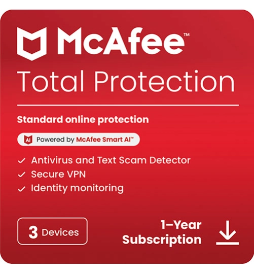 McAfee Total Protection | 3 Devices | 1 Year