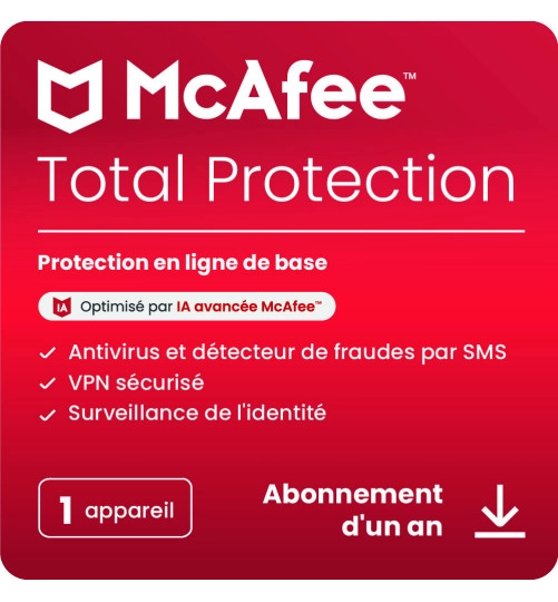 McAfee Total Protection | 1 Appareil | 1 An