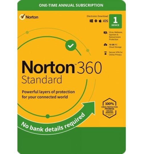 Norton 360 Standard | 1 Device | One-time year Subscription | 2026 | 10 GB Cloud Storage
