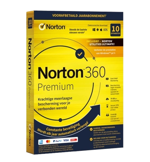 Norton 360 Premium met Norton Utilities Ultimate | 10 Apparaten | 1 Jaar