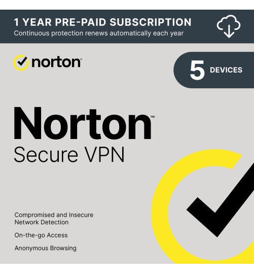 Norton Secure VPN | 5 devices | 1 Year