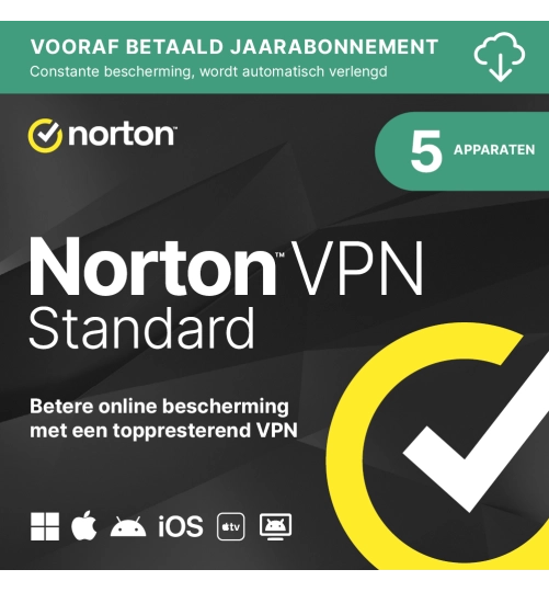 Norton VPN Standard | 5 Apparaten | 1 Jaar