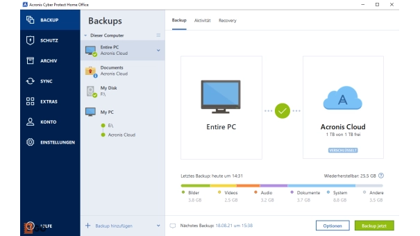 Acronis Cyber Protect Home Office Advanced 500 GB